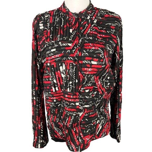 Vintage TanJay Unique Red and Black Jacket Design Size M - Picture 2 of 10